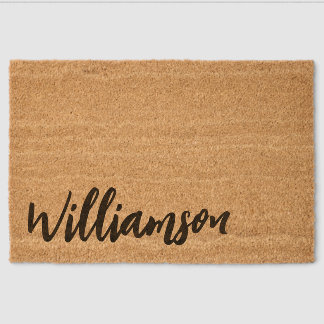 Outdoor Coir Bristle Custom Family Name Fiber Doormat