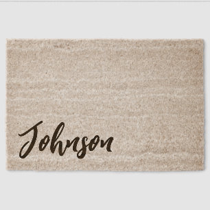 Outdoor Coir Bristle Custom Family Name Fiber Doormat
