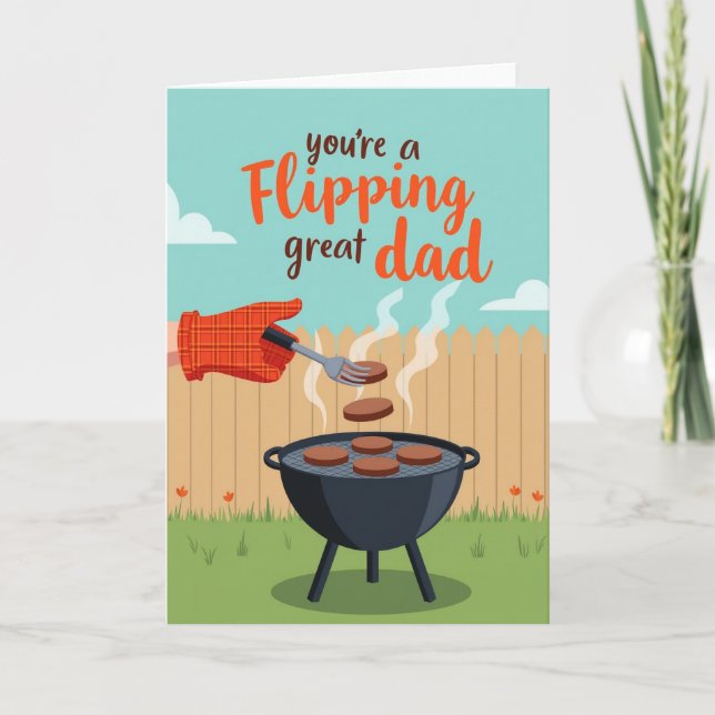 Outdoor Cooking Dads Day Card (Front)