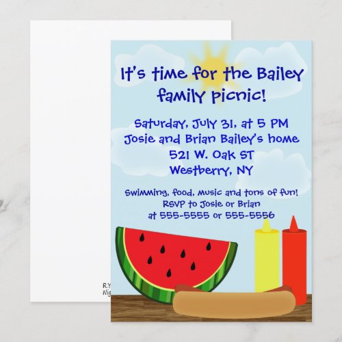 Outdoor Cookout Invitation
