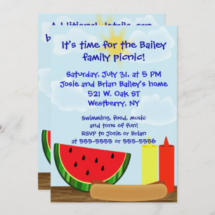 Outdoor Cookout Invitation - Two Sided