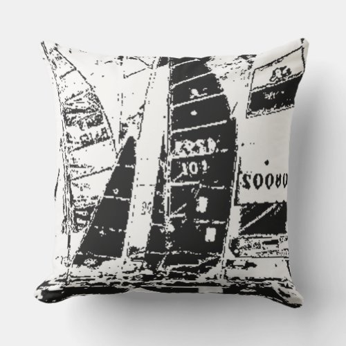 Outdoor cushion designed with sail boat