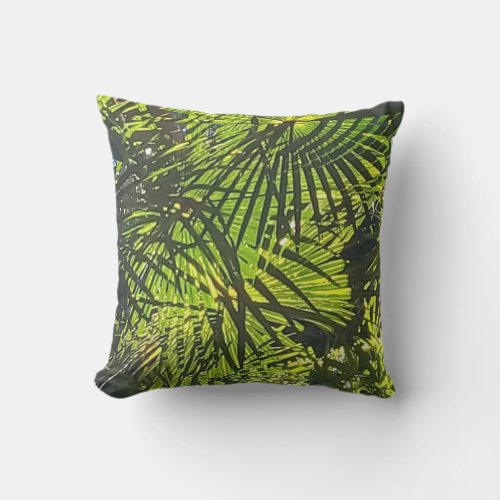 Outdoor Cushion Modern Vibrant Sunlit Fan Palm