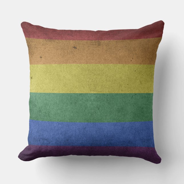 Outdoor cushion pride flag rainbow decor pillow (Front)