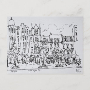 Outdoor Dining along Indiana St.   Washington DC Postcard