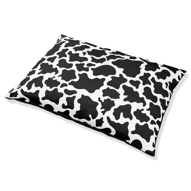 Outdoor Dog  Bed-Cow Print Pet Bed (Angled)