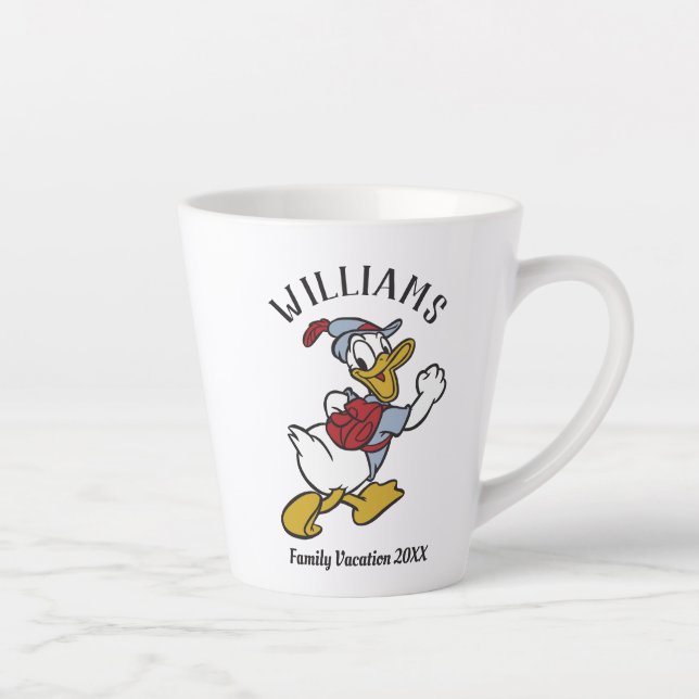 Outdoor Donald Duck | Family Vacation Latte Mug (Right)