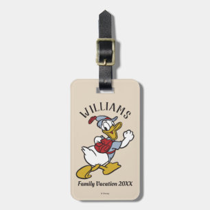 Outdoor Donald Duck Family Vacation Luggage Tag
