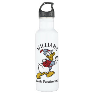 Outdoor Donald Duck   Family Vacation Stainless Steel Water Bottle