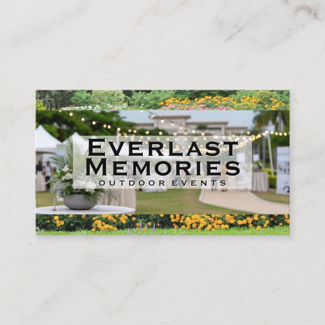 Outdoor Event | Lights | Garden Business Card (Front)