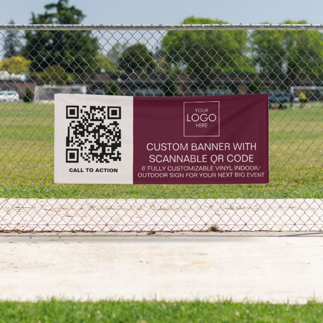 Outdoor Event Signage With QR Code Advertising  Banner (Insitu)