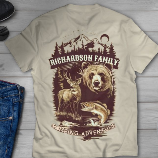 Outdoor Family Camping Add Your Name Country T-Shirt (Creator Uploaded)