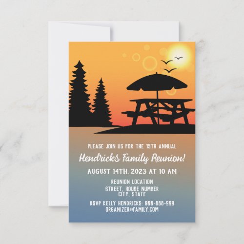 Outdoor Family Reunion or vacation invitation