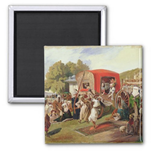 Outdoor Fete in Turkey c1830_60 Magnet