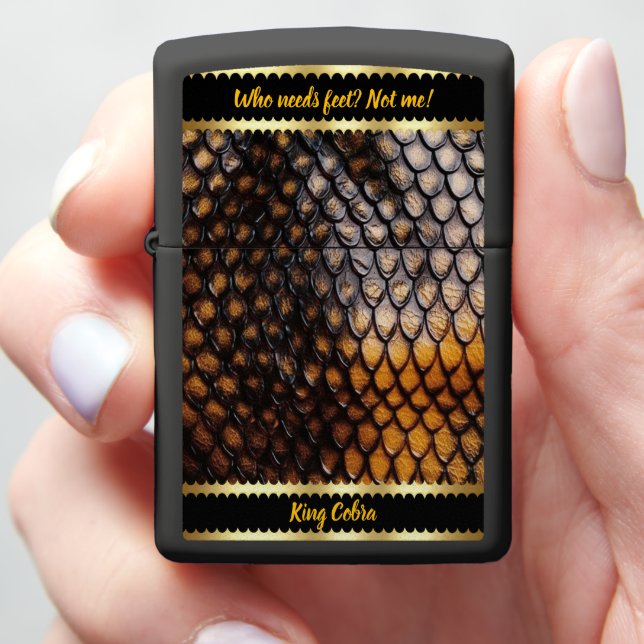 Outdoor finds: detailed snakeskin patterns zippo lighter (In Hand)