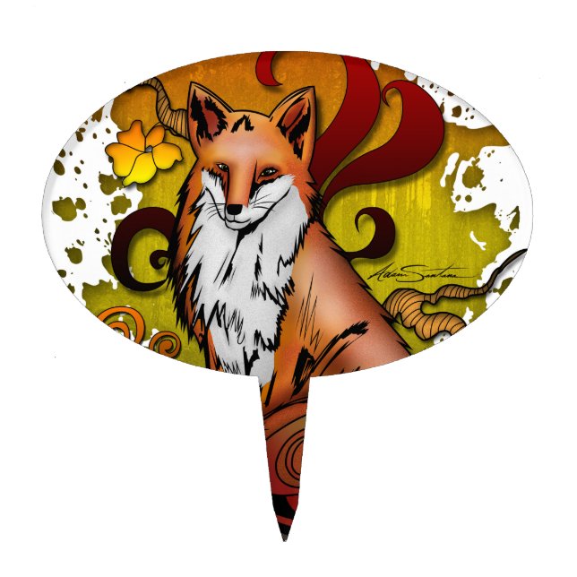 Outdoor Fox Cake Topper (Front)