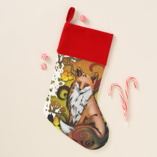 Outdoor Fox Christmas Stocking