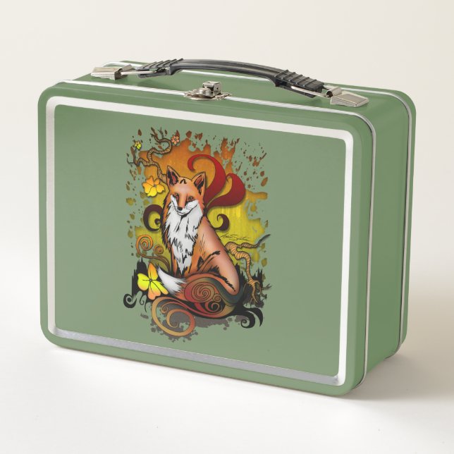 Outdoor Fox Metal Lunch Box (Front)