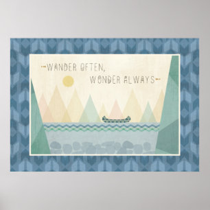 Outdoor Geo I Wander Often, Wonder Often Poster