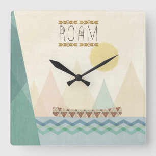 Outdoor Geo II Roam Square Wall Clock