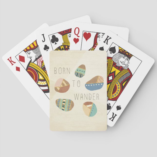 Outdoor Geo IX | Born to Wander Poker Cards (Back)