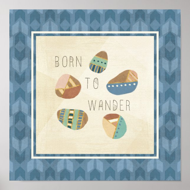 Outdoor Geo IX | Born to Wander Poster (Front)