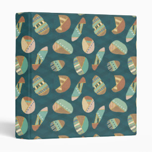 Outdoor Geo Step Blue Pattern Binder