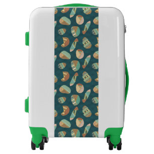 Outdoor Geo Step   Blue Pattern Luggage