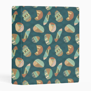 Outdoor Geo Step Blue Pattern Mini Binder