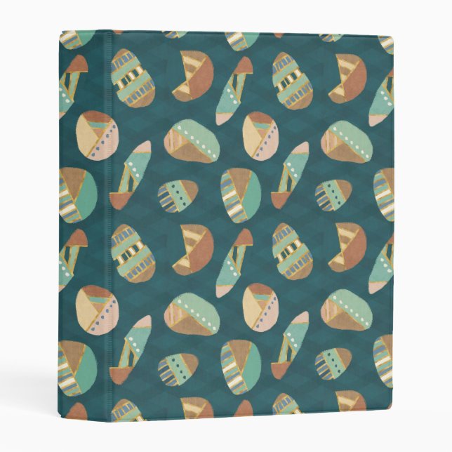 Outdoor Geo Step | Blue Pattern Mini Binder (Front/Spine)