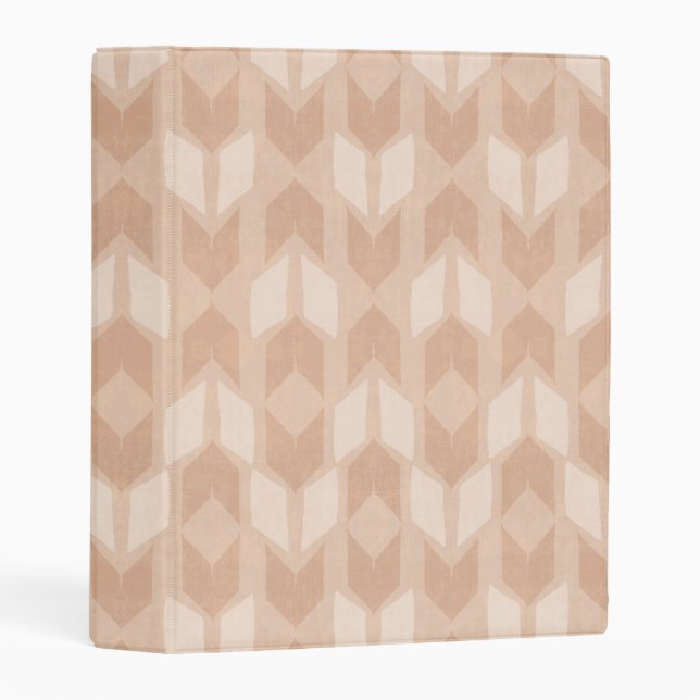 Outdoor Geo Step | Coral Arrow Pattern Mini Binder (Front/Spine)