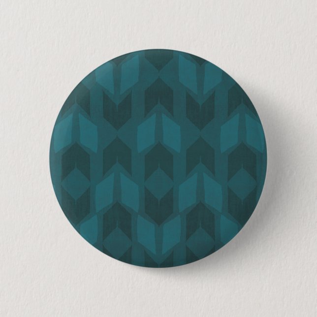 Outdoor Geo Step | Dark Teal Pattern Pinback Button (Front)