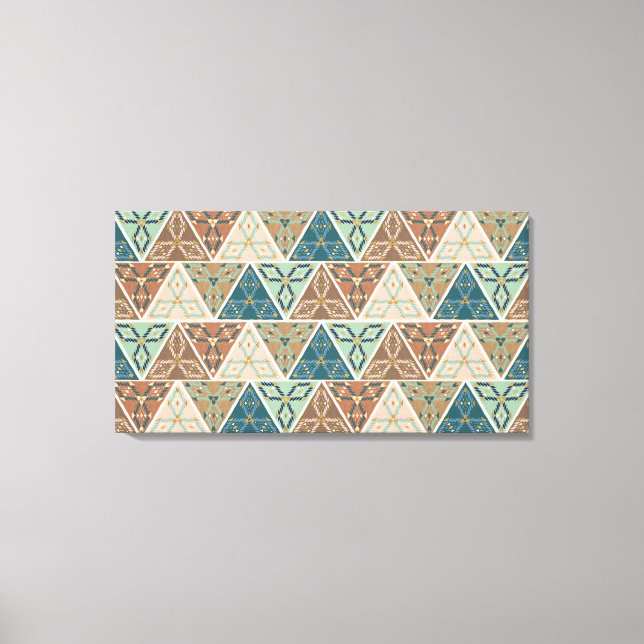 Outdoor Geo Step | Geometric Pattern Canvas Print (Front)