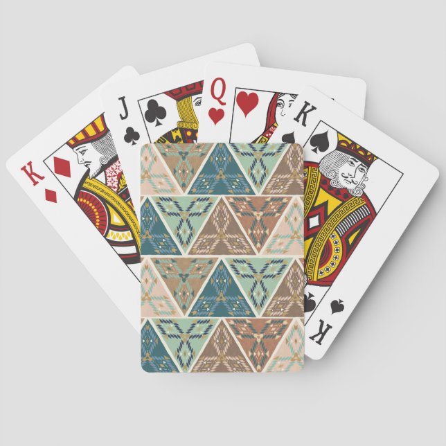 Outdoor Geo Step | Geometric Pattern Poker Cards (Back)