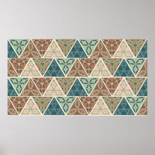 Outdoor Geo Step Geometric Pattern Poster
