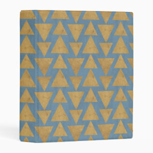 Outdoor Geo Step Gold & Blue Pattern Mini Binder