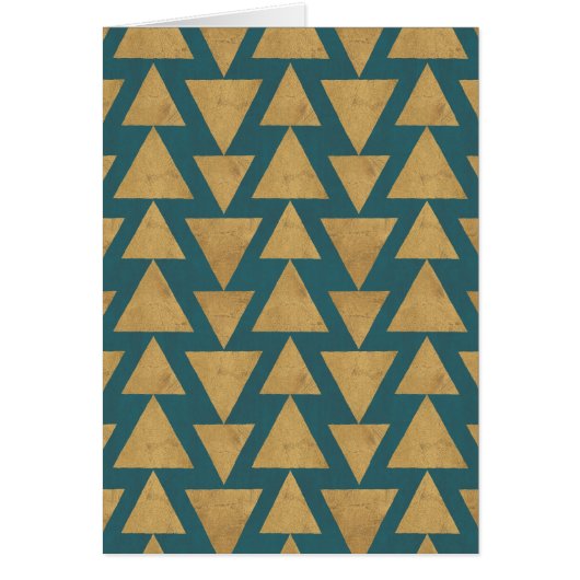 Outdoor Geo Step | Gold & Dark Teal Pattern Cards (Front)