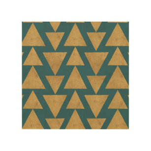 Teal And Gold Wood Wall Art Zazzle