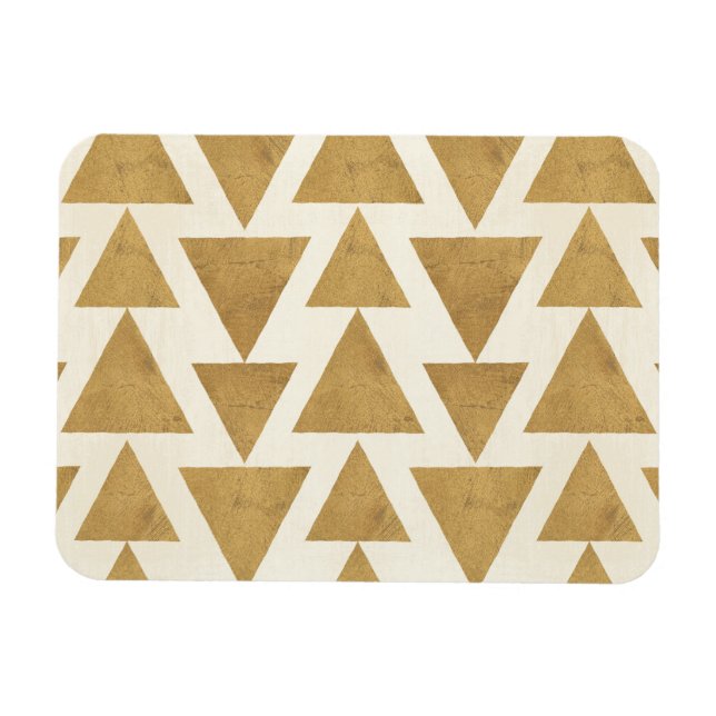 Outdoor Geo Step | Gold Geometric Pattern Magnet (Horizontal)