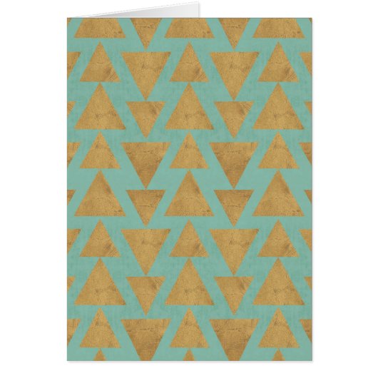 Outdoor Geo Step | Gold & Teal Pattern Cards (Front)