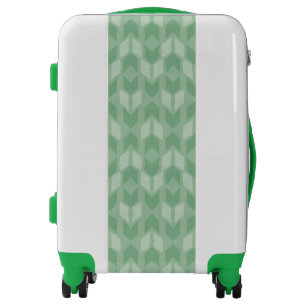 Outdoor Geo Step   Green Arrow Pattern Luggage