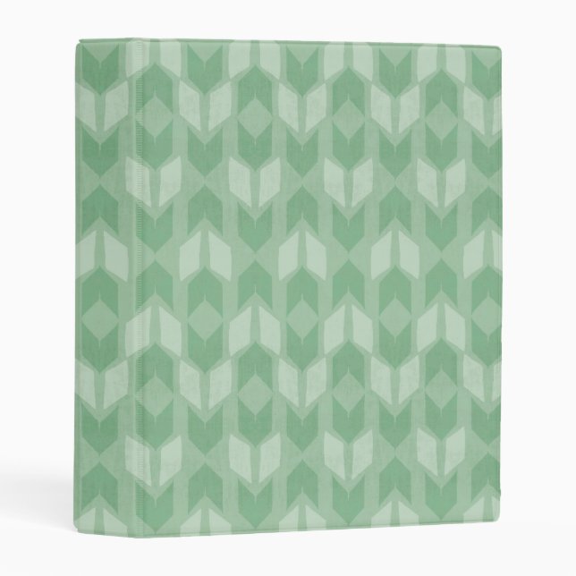 Outdoor Geo Step | Green Arrow Pattern Mini Binder (Front/Spine)