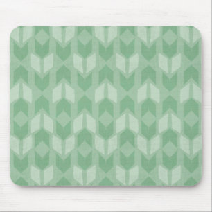 Outdoor Geo Step Green Arrow Pattern Mouse Pad