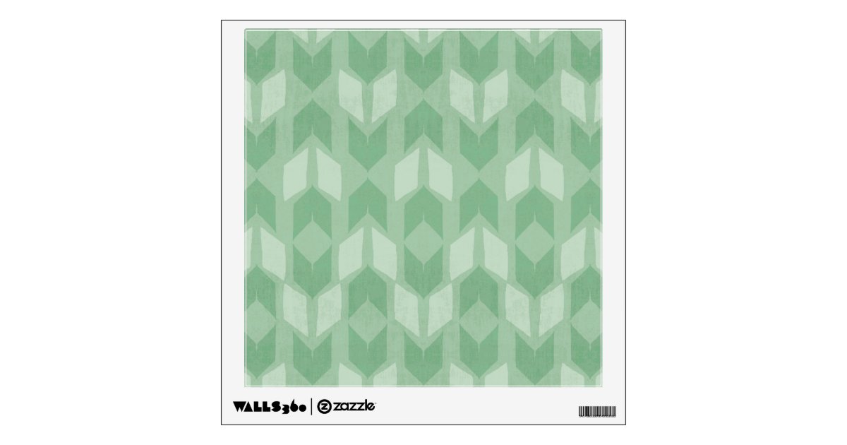 Outdoor Geo Step Green Arrow Pattern Wall Decal Zazzle Com