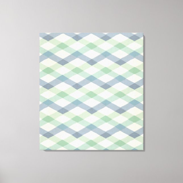 Outdoor Geo Step | Pastel Geometric Pattern Canvas Print (Front)