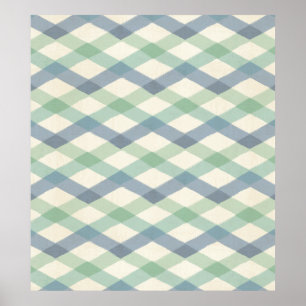 Outdoor Geo Step Pastel Geometric Pattern Poster