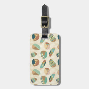 Outdoor Geo Step Teal Pattern Luggage Tag