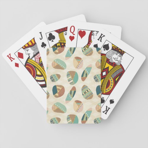 Outdoor Geo Step   Teal Pattern Playing Cards