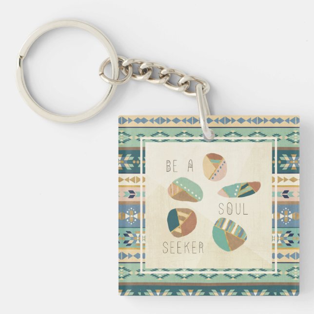 Outdoor Geo VIII | Be A Soul Seeker Keychain (Front)