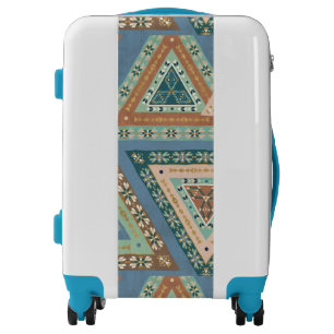 Outdoor Geo X   Blue Tribal Indian Pattern Luggage